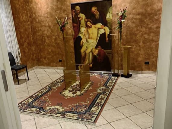 Ambiente interno della struttura di Bagnoregio