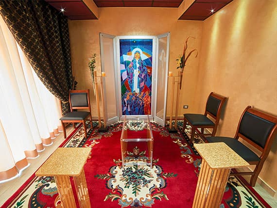 Dettaglio degli interni della struttura di Montefiascone